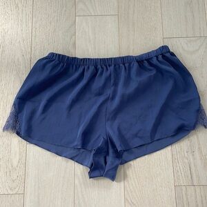 Victoria's Secret Navy Blue Satin Sleep Shorts